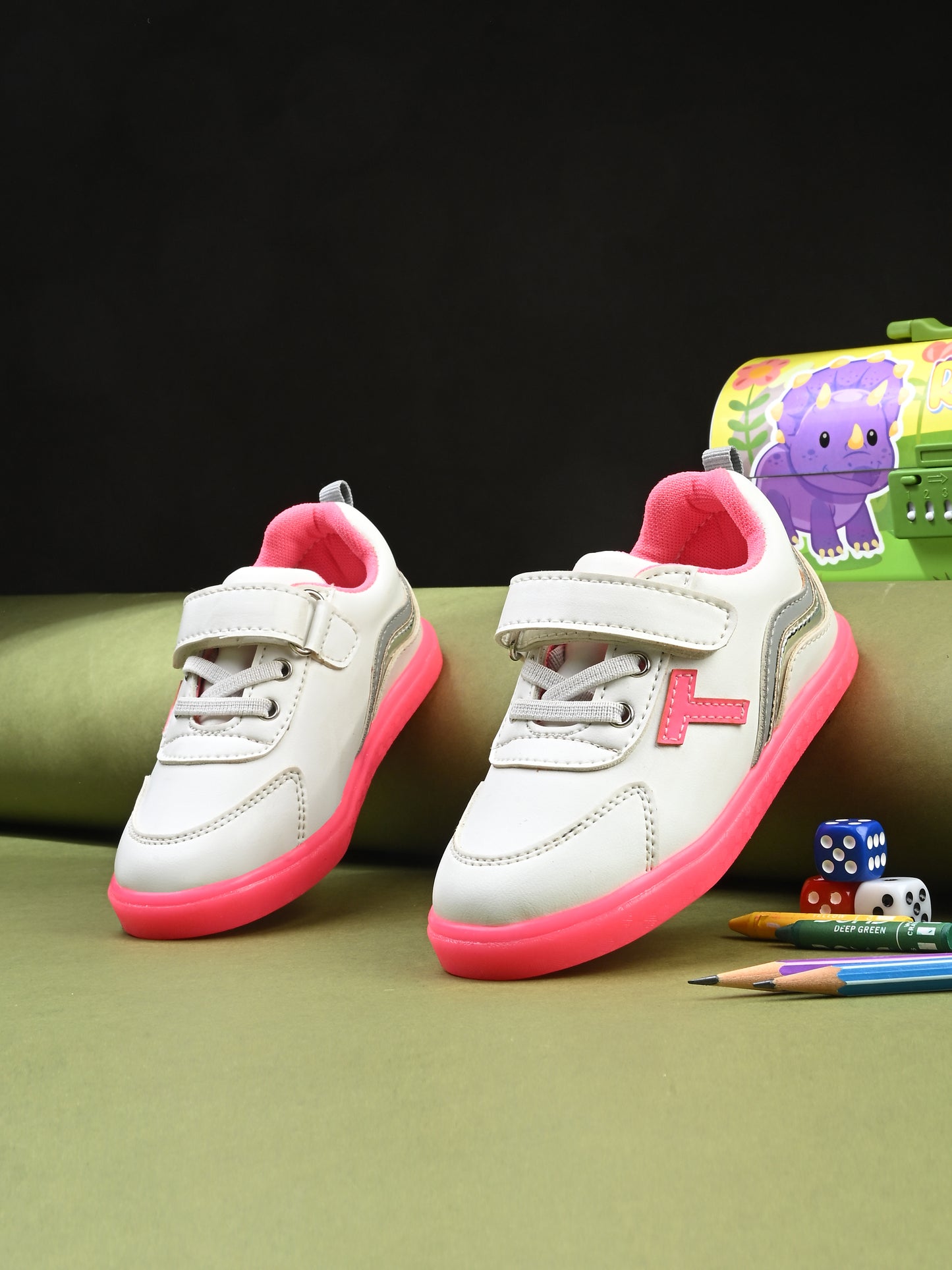 TUSKEY Casual Shoes With Velcro Closure - White