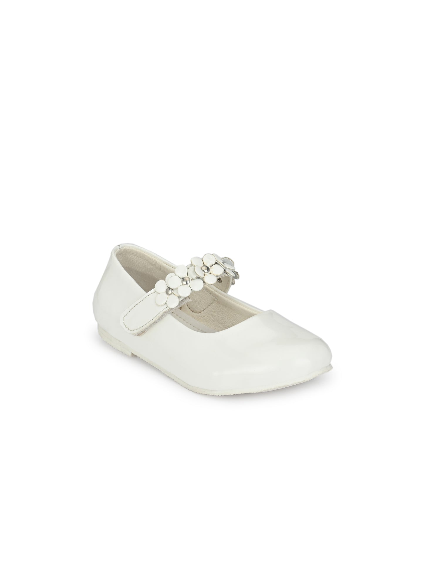 Tuskey Flower Detailed Mary Jane - White