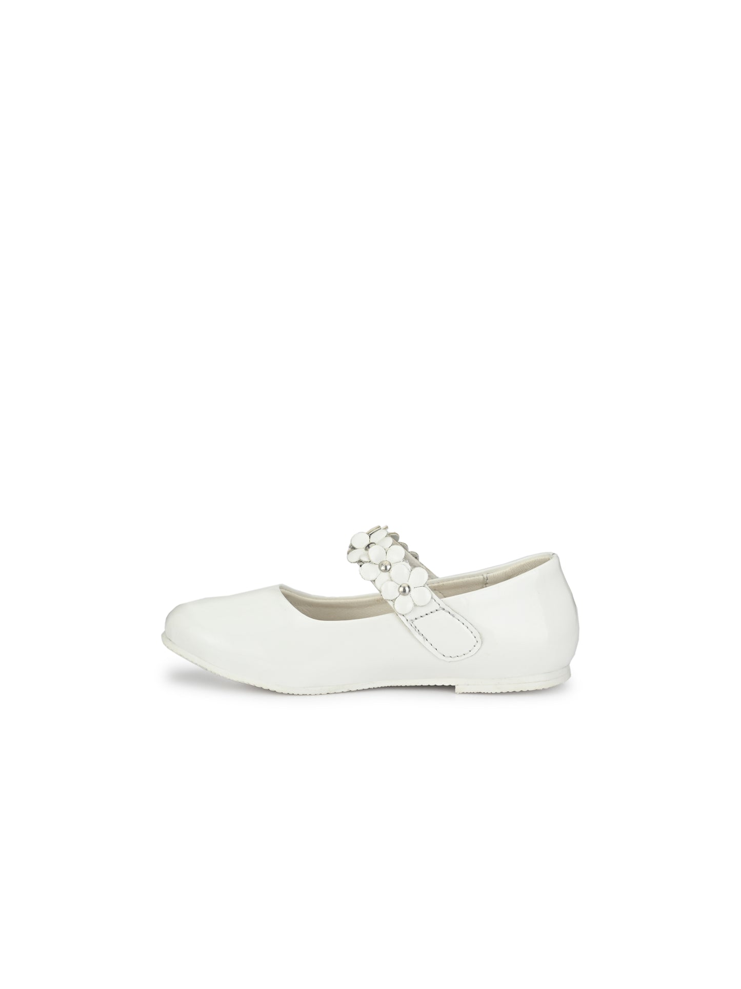 Tuskey Flower Detailed Mary Jane - White