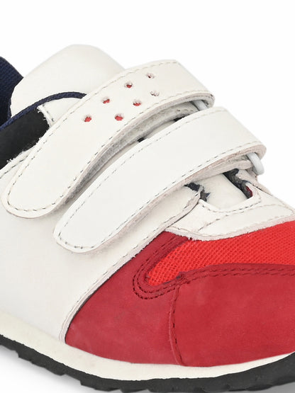 Tuskey Velcro Hook & Loop Fastener Jogging Shoes - Red