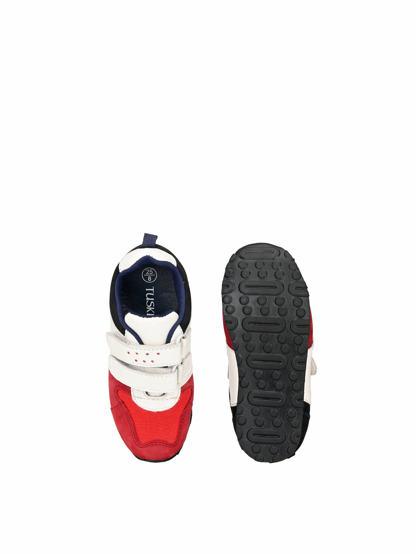 Tuskey Velcro Hook & Loop Fastener Jogging Shoes - Red