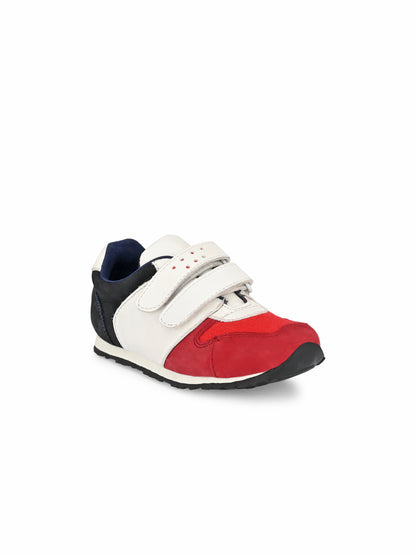 Tuskey Velcro Hook & Loop Fastener Jogging Shoes - Red