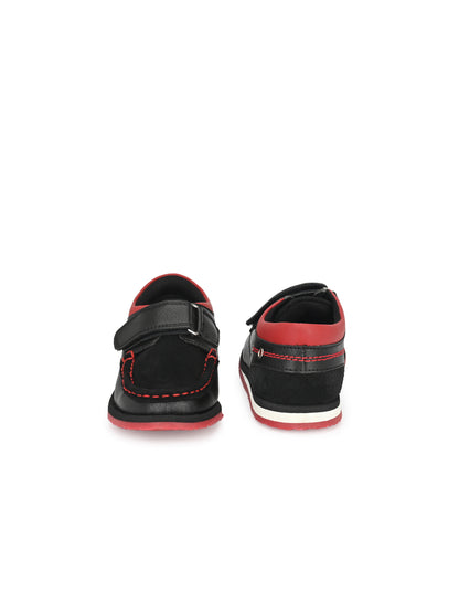 Tuskey Moccasin Style Velcro Closure Casual Shoes - Black