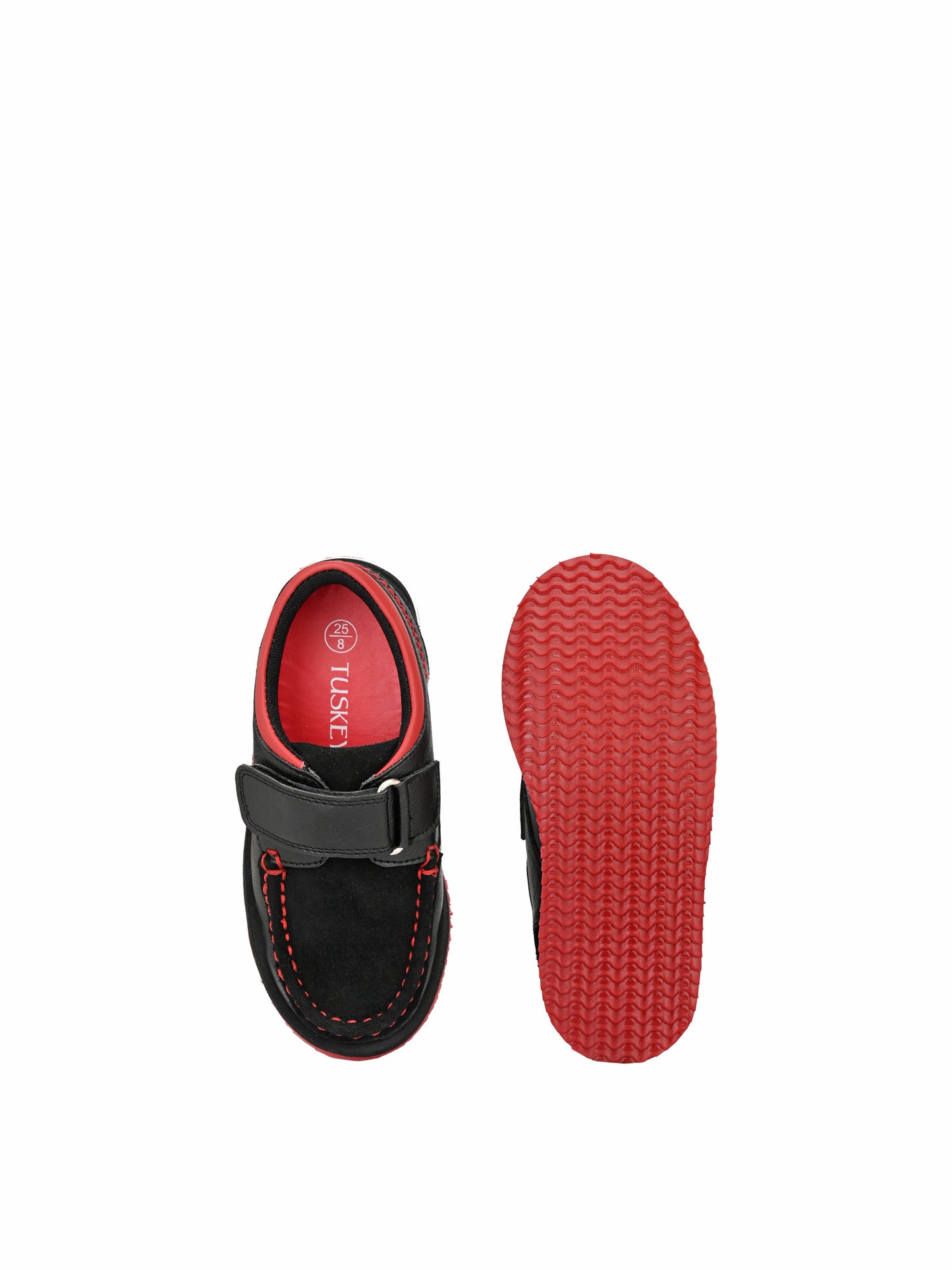 Tuskey Moccasin Style Velcro Closure Casual Shoes - Black