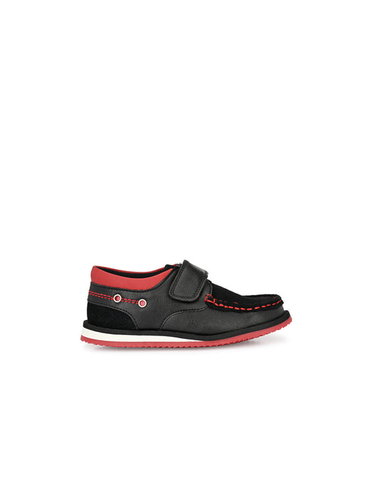 Tuskey Moccasin Style Velcro Closure Casual Shoes - Black