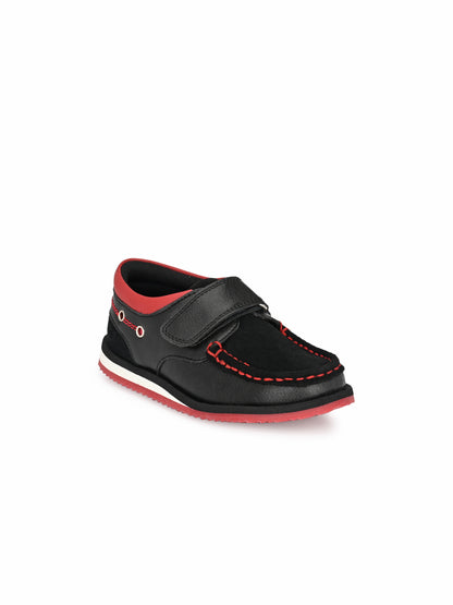 Tuskey Moccasin Style Velcro Closure Casual Shoes - Black