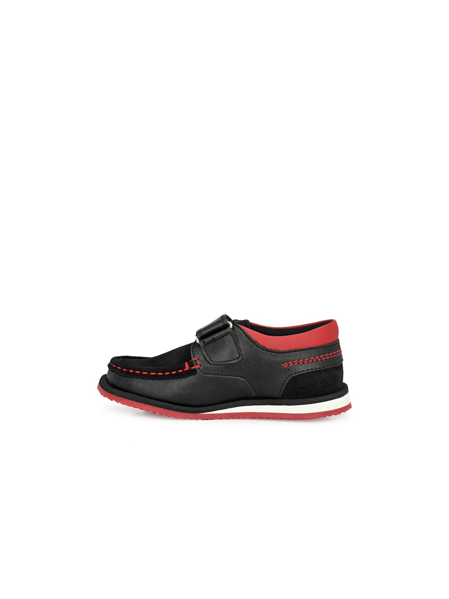 Tuskey Moccasin Style Velcro Closure Casual Shoes - Black