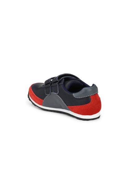 Tuskey Double Velcro Solid Color Jogger Shoes - Blue