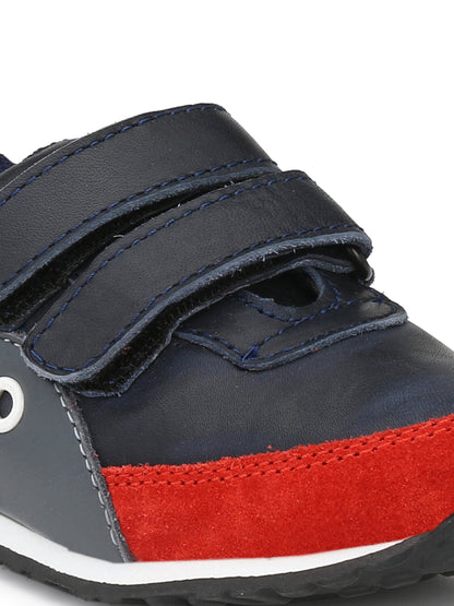 Tuskey Double Velcro Solid Color Jogger Shoes - Blue