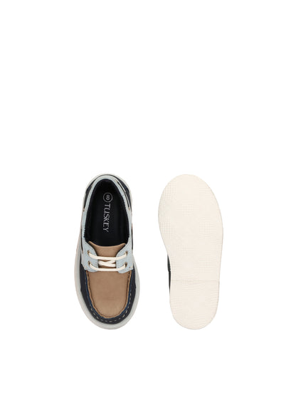 Tuskey Lace Up Mocassin Shoes - Blue