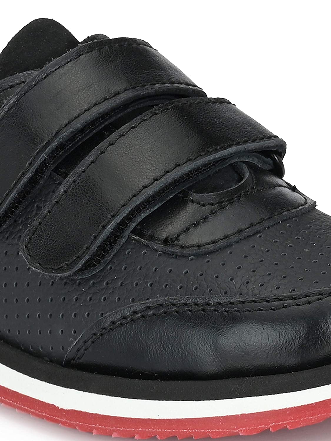 Tuskey Double Velcro Closure Derby Shoe - Black