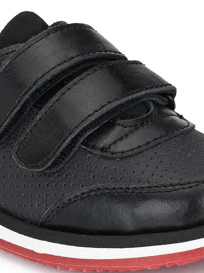 Tuskey Double Velcro Closure Derby Shoe - Black