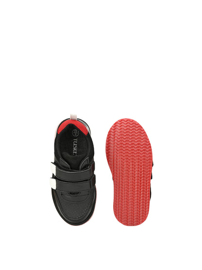 Tuskey Double Velcro Closure Derby Shoe - Black