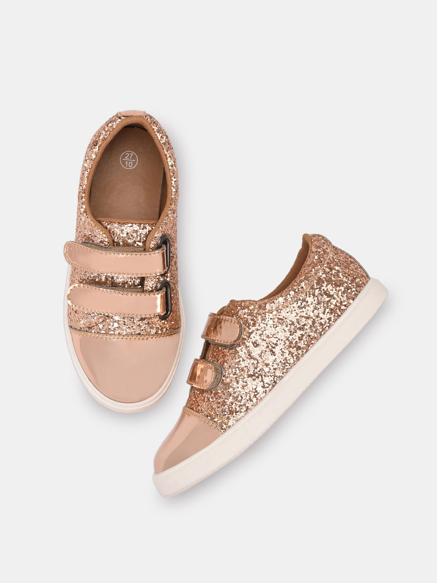 Tuskey Rose Gold Glitter Partywear Sneaker-Rose Gold