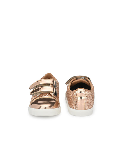 Tuskey Rose Gold Glitter Partywear Sneaker-Rose Gold