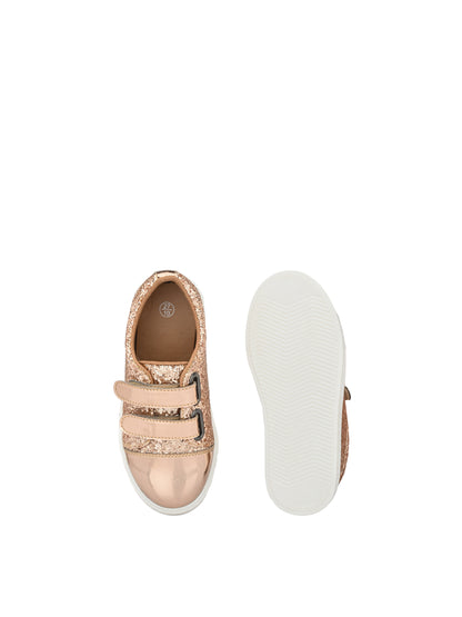 Tuskey Rose Gold Glitter Partywear Sneaker-Rose Gold