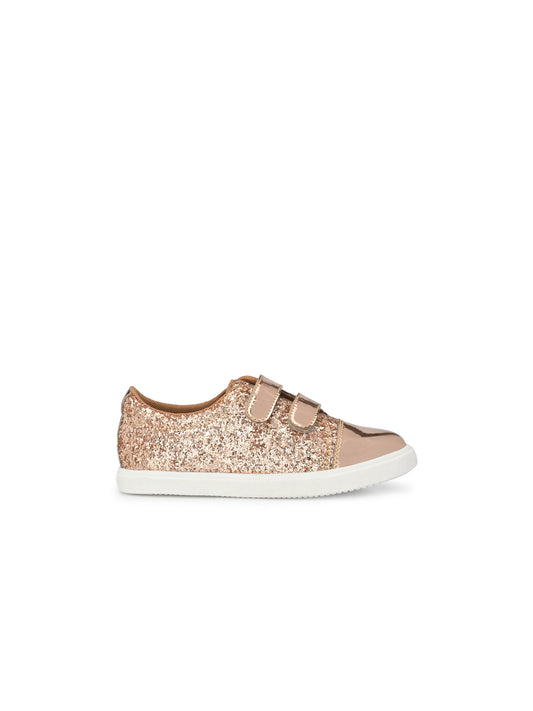Tuskey Rose Gold Glitter Partywear Sneaker-Rose Gold