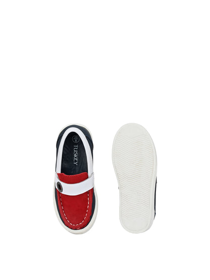 Tuskey Loafers Moccasins Casual Shoes for Boys - Red