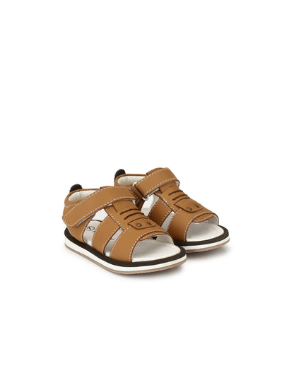 Tuskey Solid Color Sandals - Tan