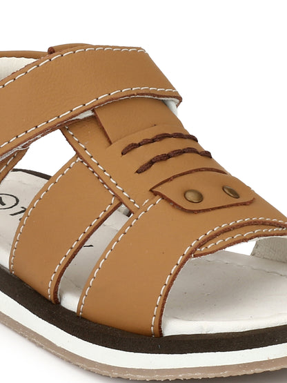 Tuskey Solid Color Sandals - Tan