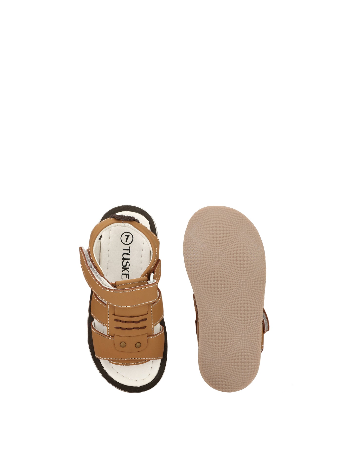 Tuskey Solid Color Sandals - Tan