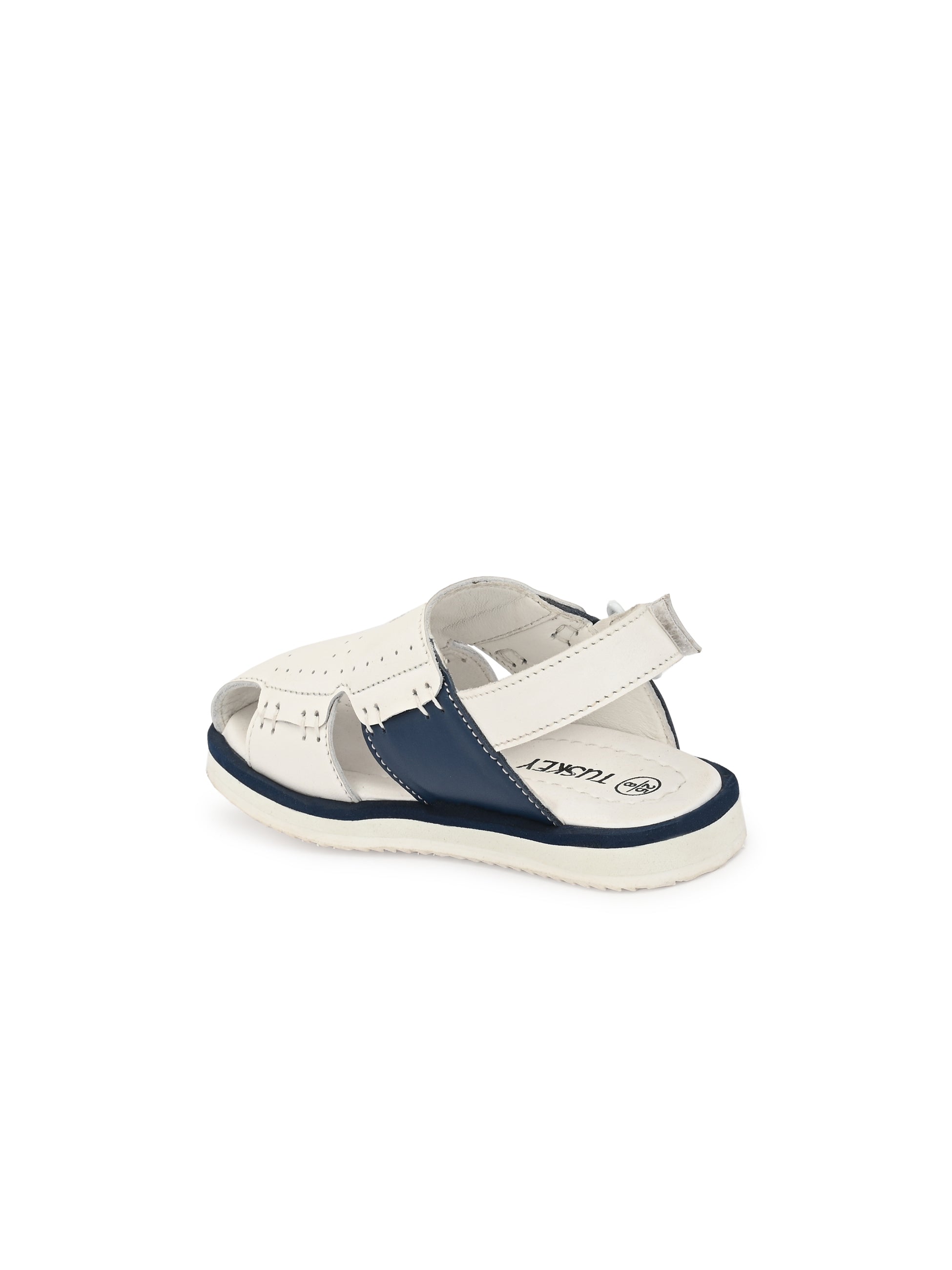 Tuskey Side Stitched Sandals - White