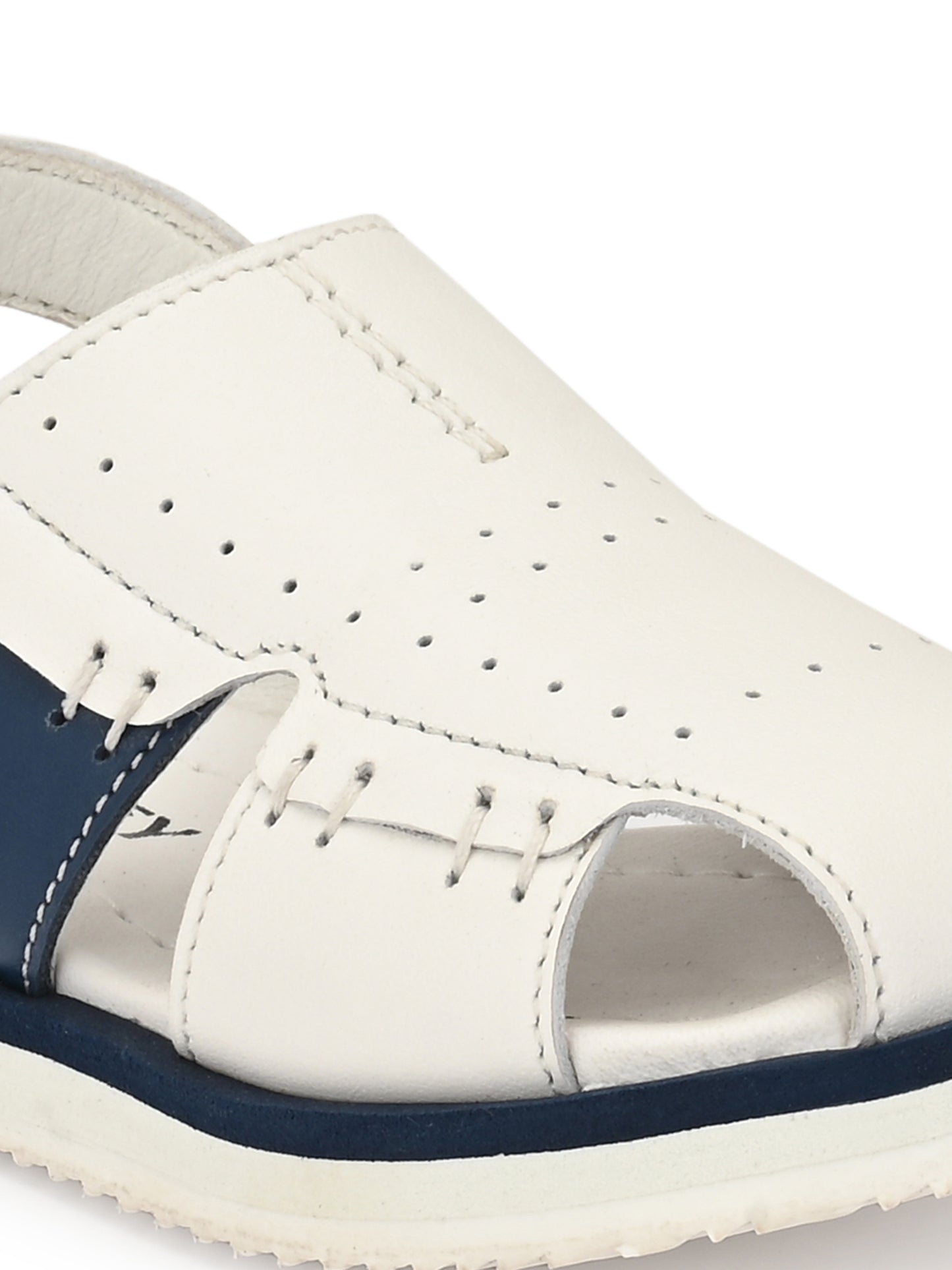 Tuskey Side Stitched Sandals - White