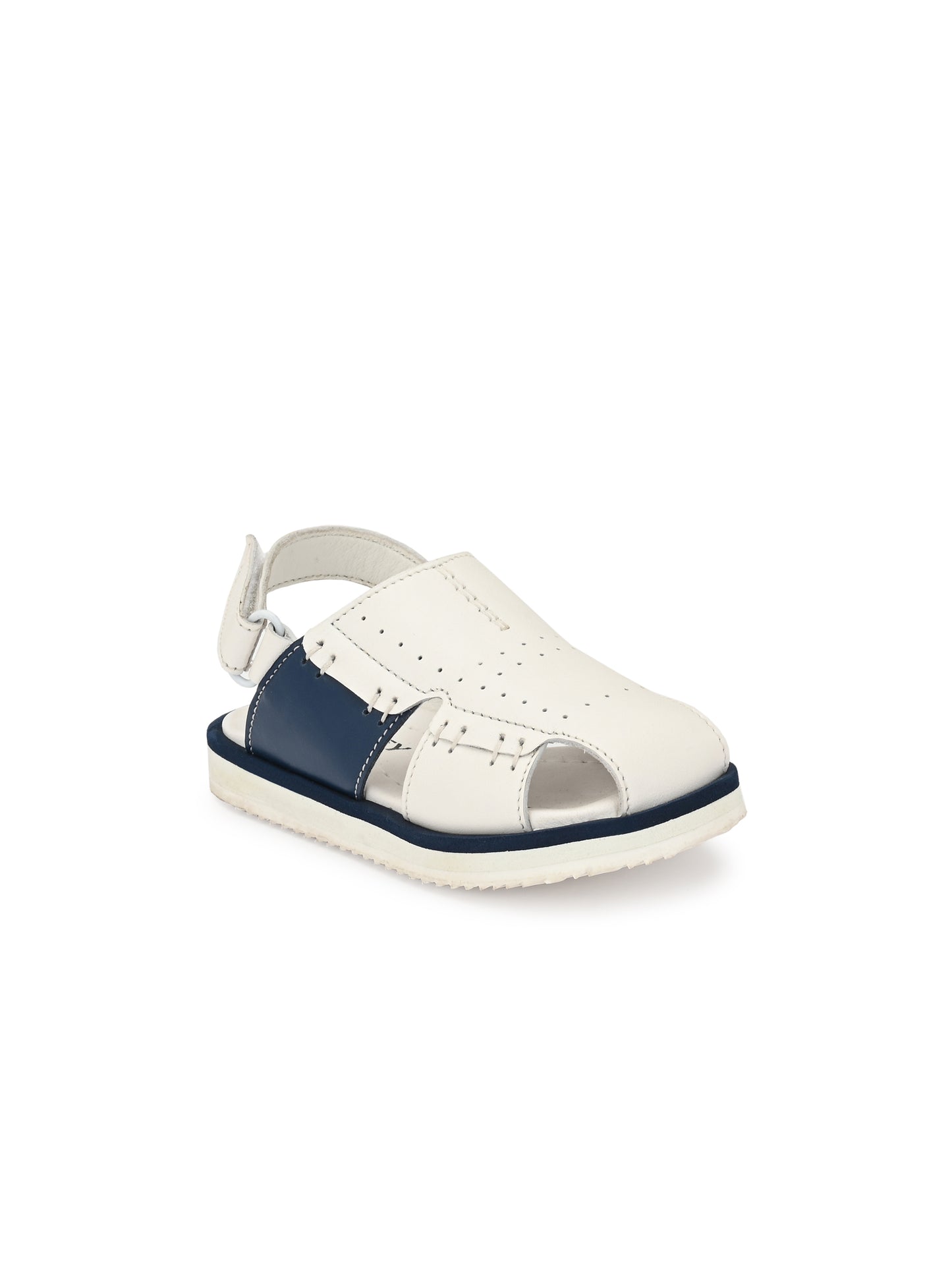 Tuskey Side Stitched Sandals - White