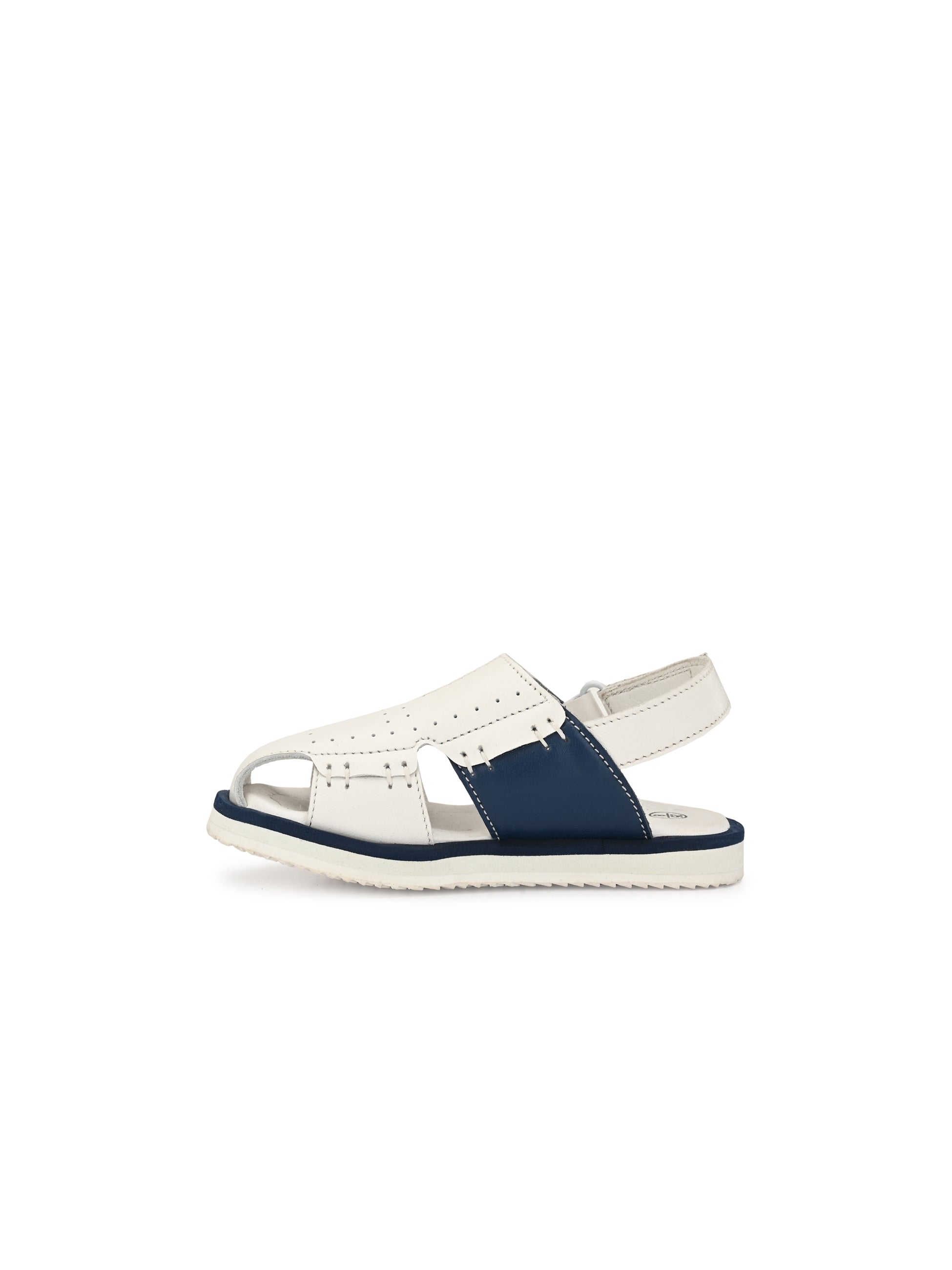 Tuskey Side Stitched Sandals - White