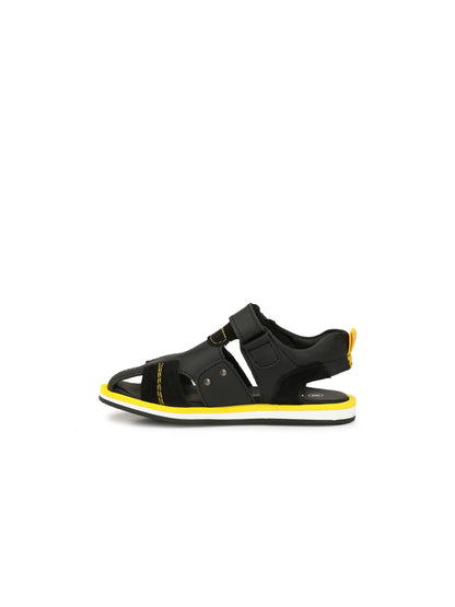Tuskey Closed Toe Leather Sandals - Black
